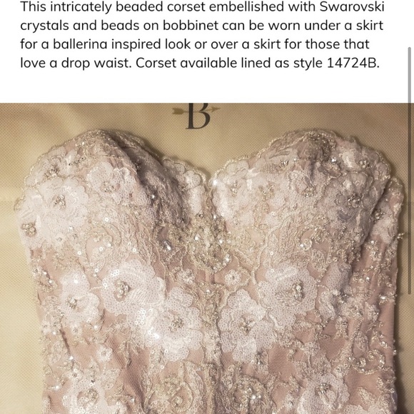 BHLDN purchased Swarovski beaded corset- worn once - Picture 2 of 8